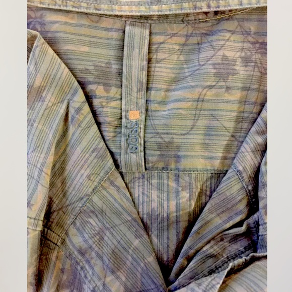 Hugo Boss Men Dress Shirt Brown Gray Floral Distress XL Cotton Long Sleeve - Picture 2 of 11